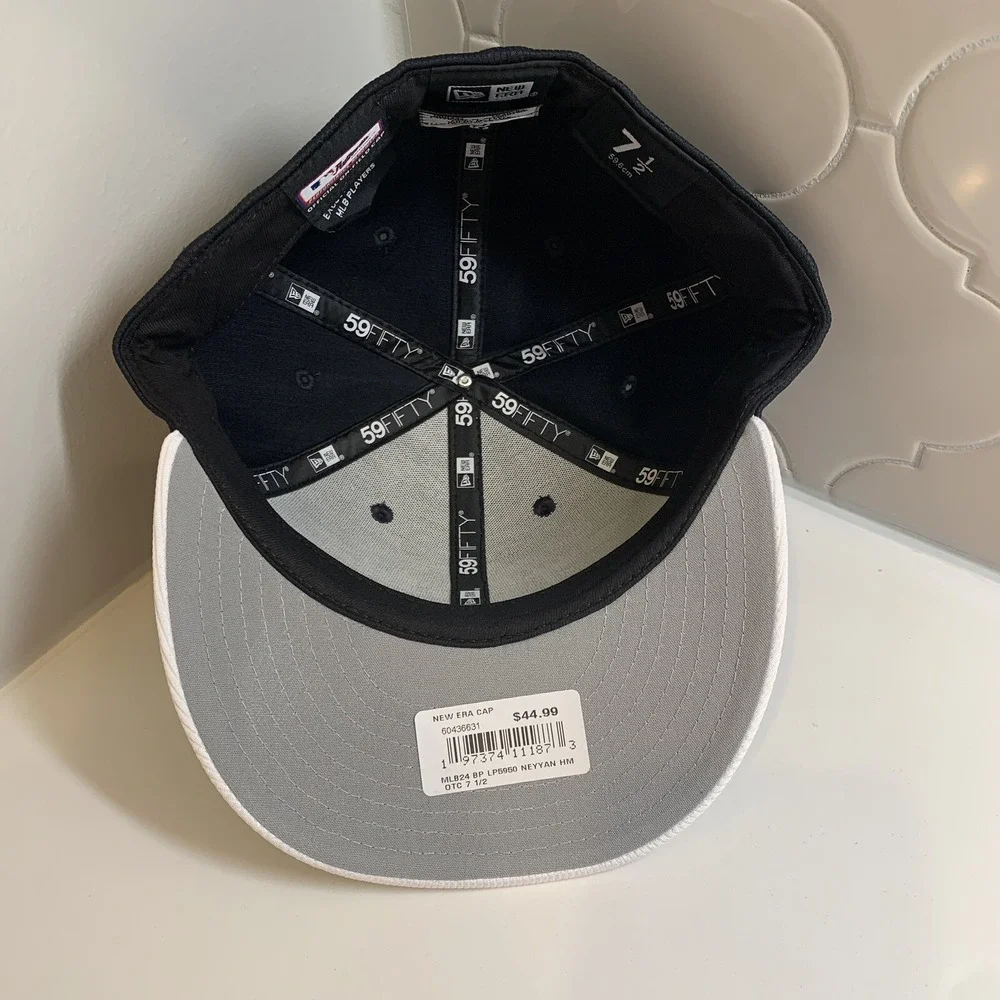 New Era New York Yankees Batting Practice Low Profile Navy 59FIFTY Hat Cap 7 1/2